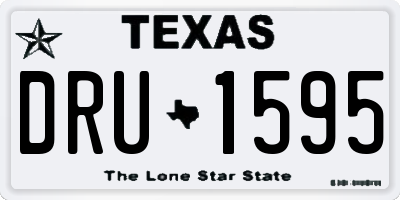 TX license plate DRU1595