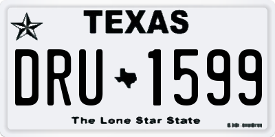 TX license plate DRU1599