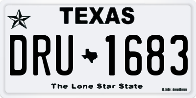 TX license plate DRU1683