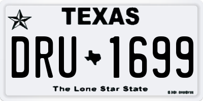 TX license plate DRU1699