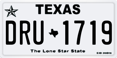 TX license plate DRU1719