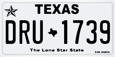 TX license plate DRU1739