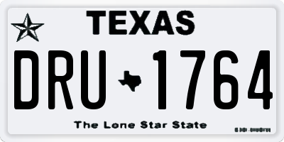 TX license plate DRU1764