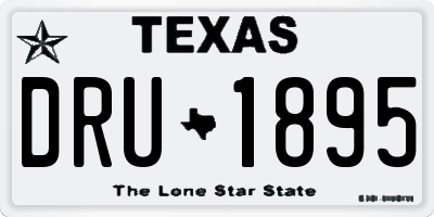 TX license plate DRU1895