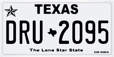 TX license plate DRU2095