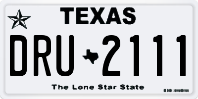 TX license plate DRU2111