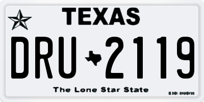 TX license plate DRU2119