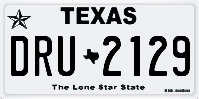 TX license plate DRU2129