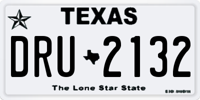 TX license plate DRU2132