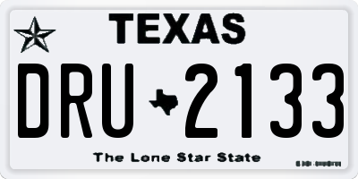 TX license plate DRU2133