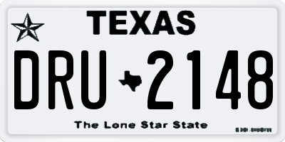 TX license plate DRU2148