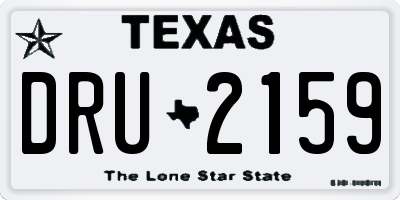 TX license plate DRU2159