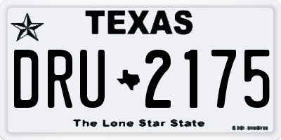 TX license plate DRU2175