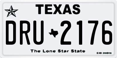 TX license plate DRU2176
