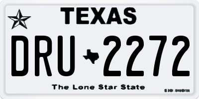 TX license plate DRU2272