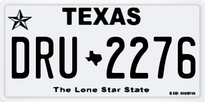 TX license plate DRU2276