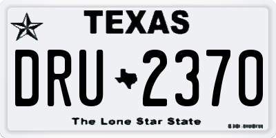 TX license plate DRU2370