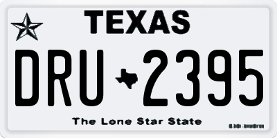 TX license plate DRU2395