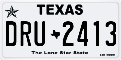 TX license plate DRU2413