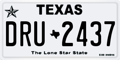 TX license plate DRU2437