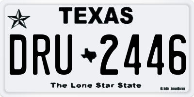 TX license plate DRU2446