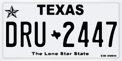 TX license plate DRU2447
