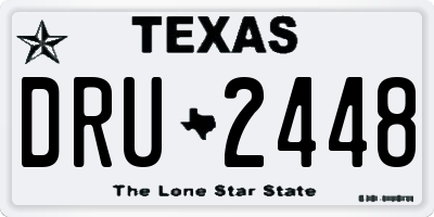 TX license plate DRU2448