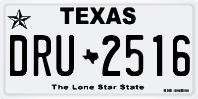 TX license plate DRU2516
