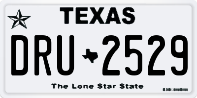 TX license plate DRU2529