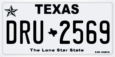 TX license plate DRU2569