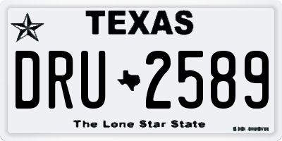 TX license plate DRU2589