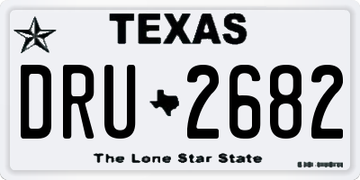 TX license plate DRU2682