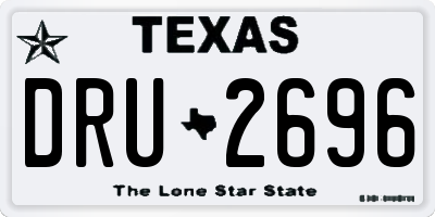 TX license plate DRU2696