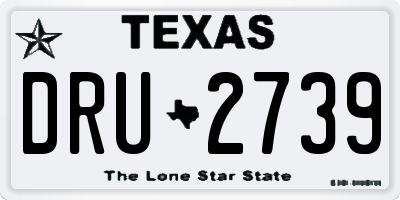 TX license plate DRU2739