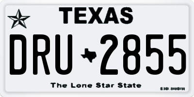 TX license plate DRU2855