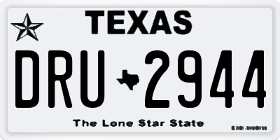 TX license plate DRU2944