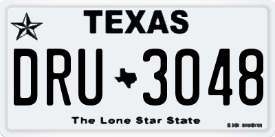 TX license plate DRU3048