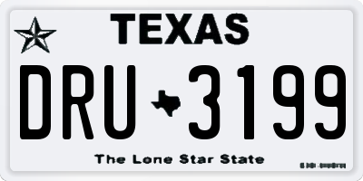 TX license plate DRU3199