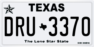 TX license plate DRU3370