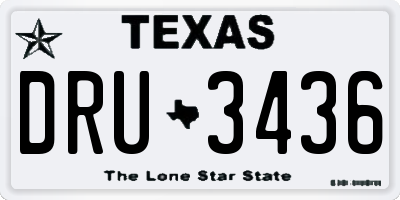 TX license plate DRU3436