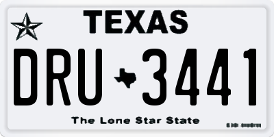 TX license plate DRU3441