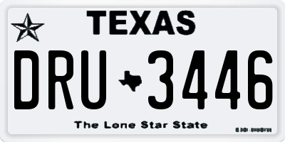 TX license plate DRU3446