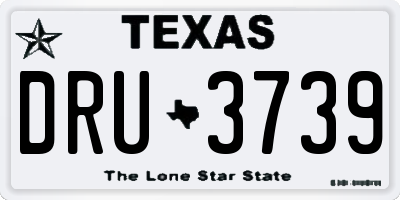 TX license plate DRU3739
