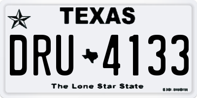 TX license plate DRU4133