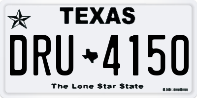 TX license plate DRU4150