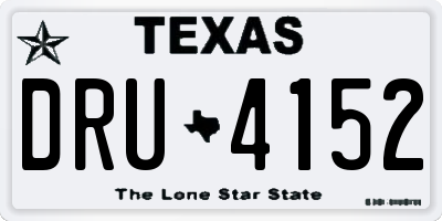 TX license plate DRU4152