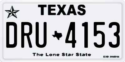 TX license plate DRU4153