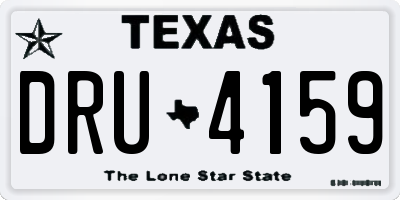 TX license plate DRU4159