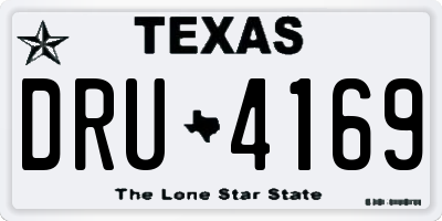 TX license plate DRU4169