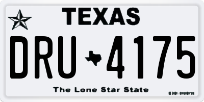 TX license plate DRU4175
